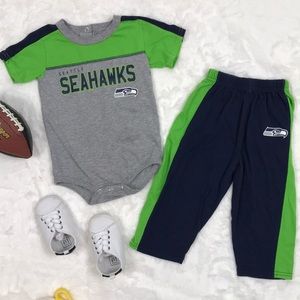 Seattle Seahawks Onesie and Pant Set
